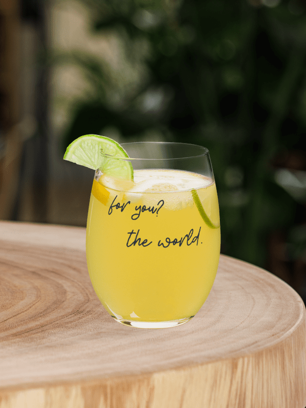 "for you?" Stemless Wine Glass product image (3)