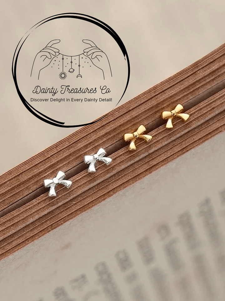 Dainty Bow Stud Earrings product image (2)