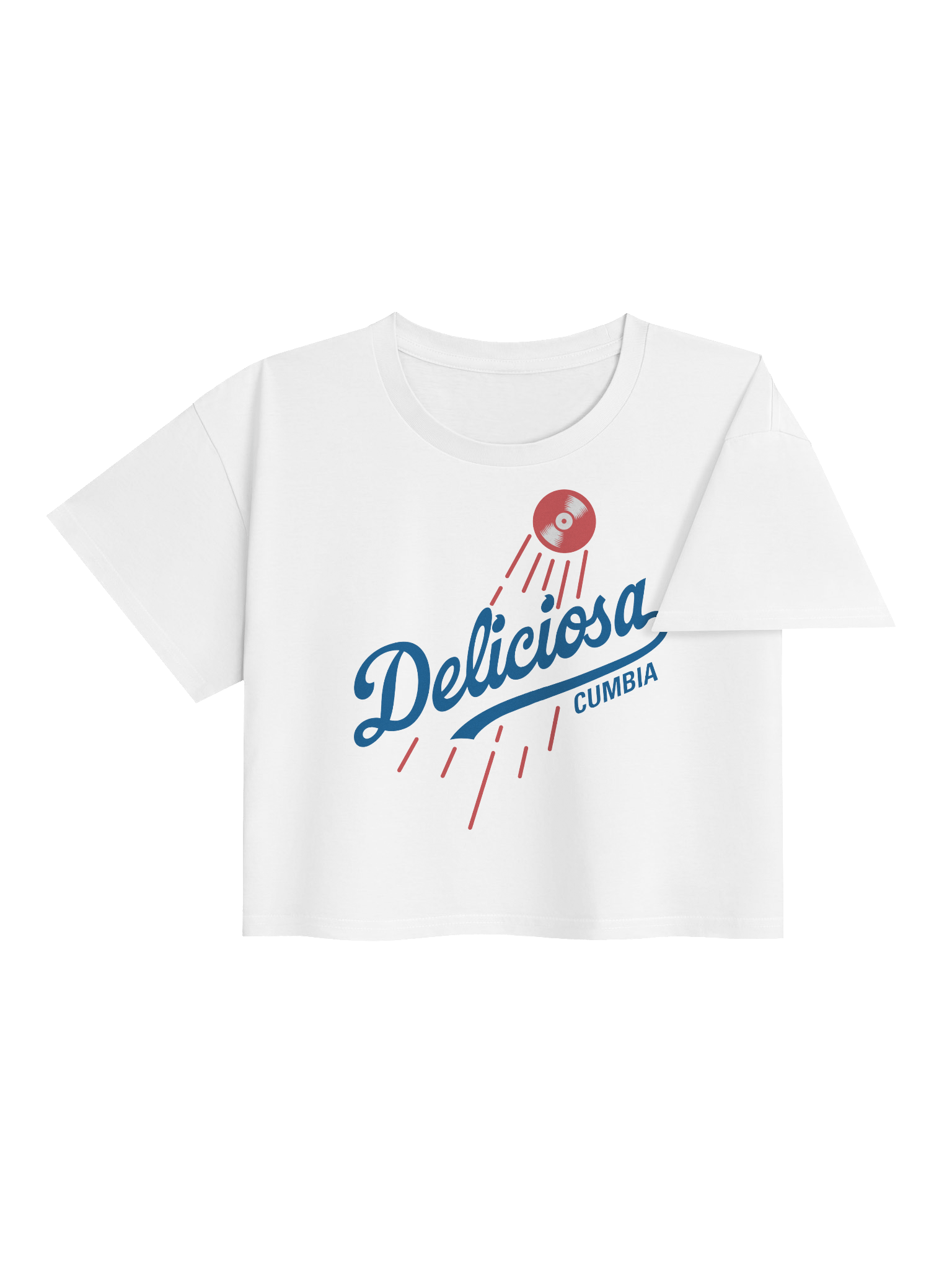 DELICIOSA CUMBIA | D - WHITE TEE | CROPTOP | product image (4)