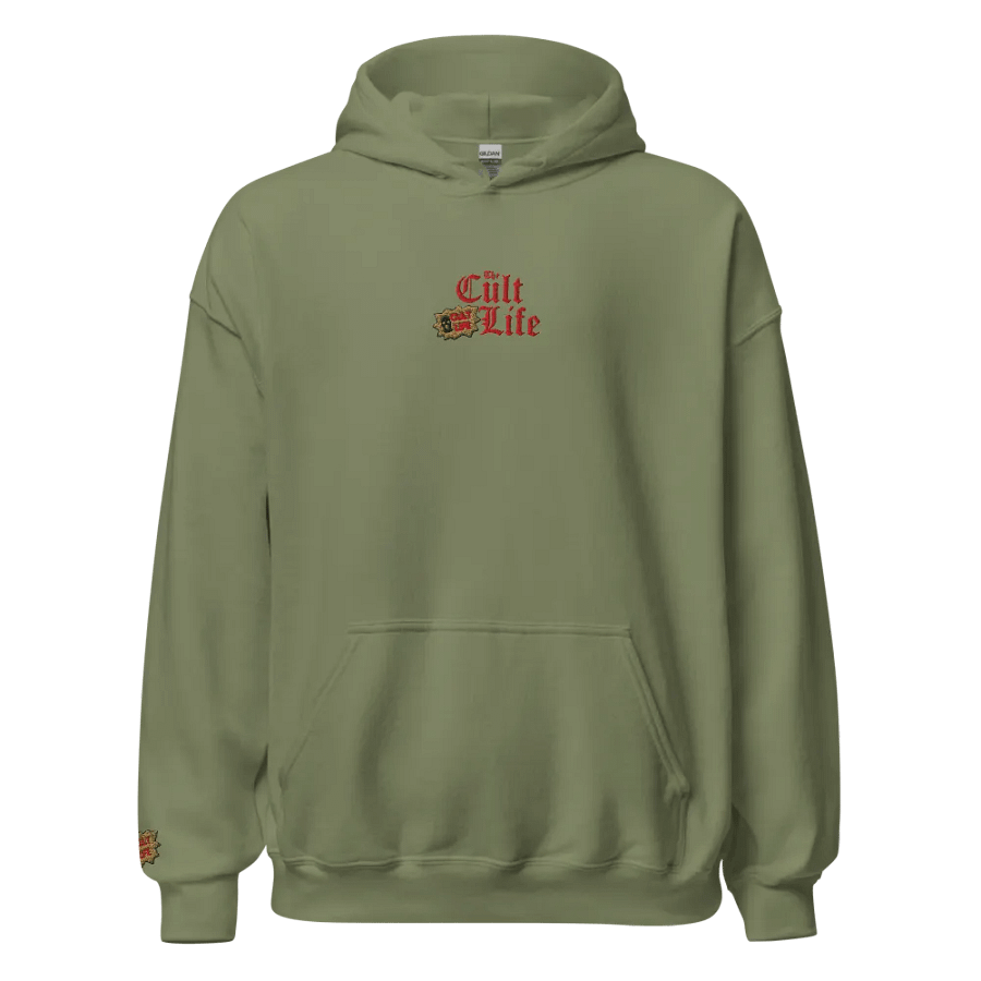 CULT LIFE HOODIE ARMY GREEN product image (4)