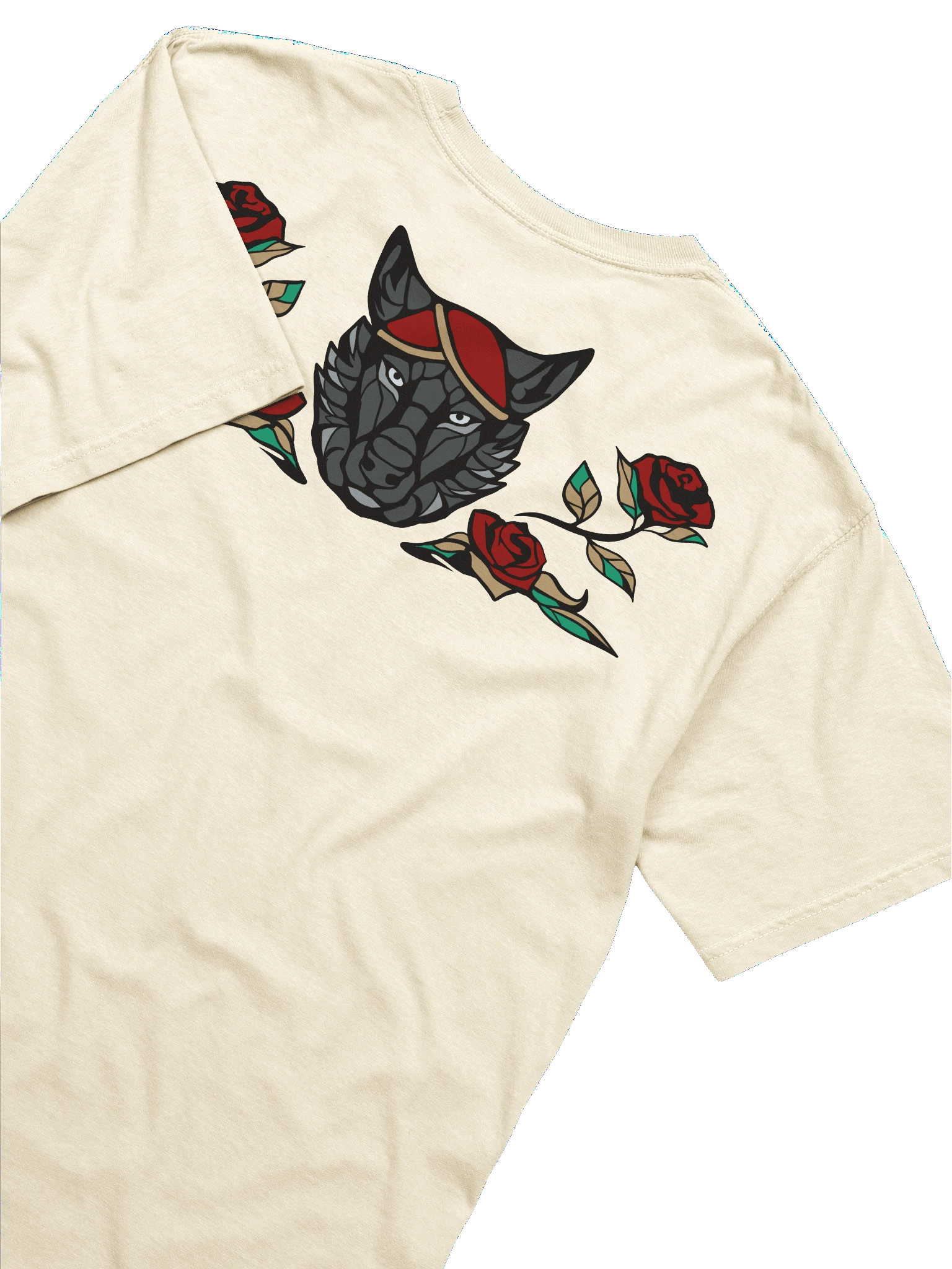 T-Shirt with back print - Wolf & Roses product image (8)