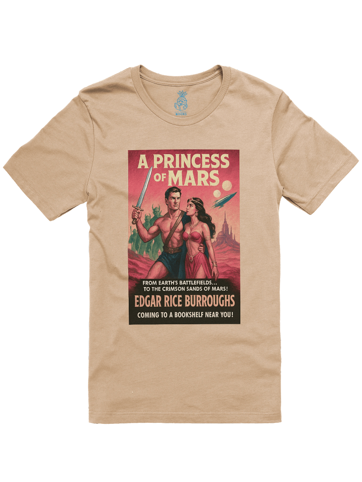 "A Princess of Mars" 1950's Faux Retro Film Poster Edgar Rice Burroughs Unisex T-Shirt product image (85)