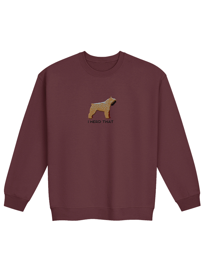 I Herd That Sweatshirt (Embroidered) of a Bouvier Des Flandres(Tan, Cropped Ears) product image (6)