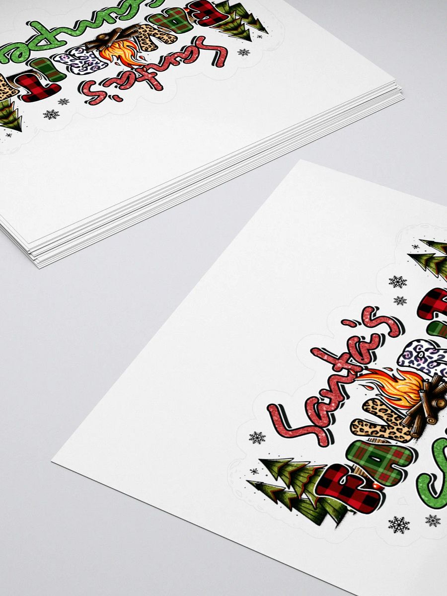 Santa's Favorite Camper Kiss Cut Stickers product image (4)
