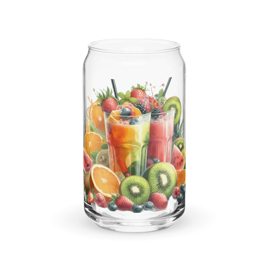 Fruit juice and fresh fruit -01-Can-Shaped Glass product image (2)