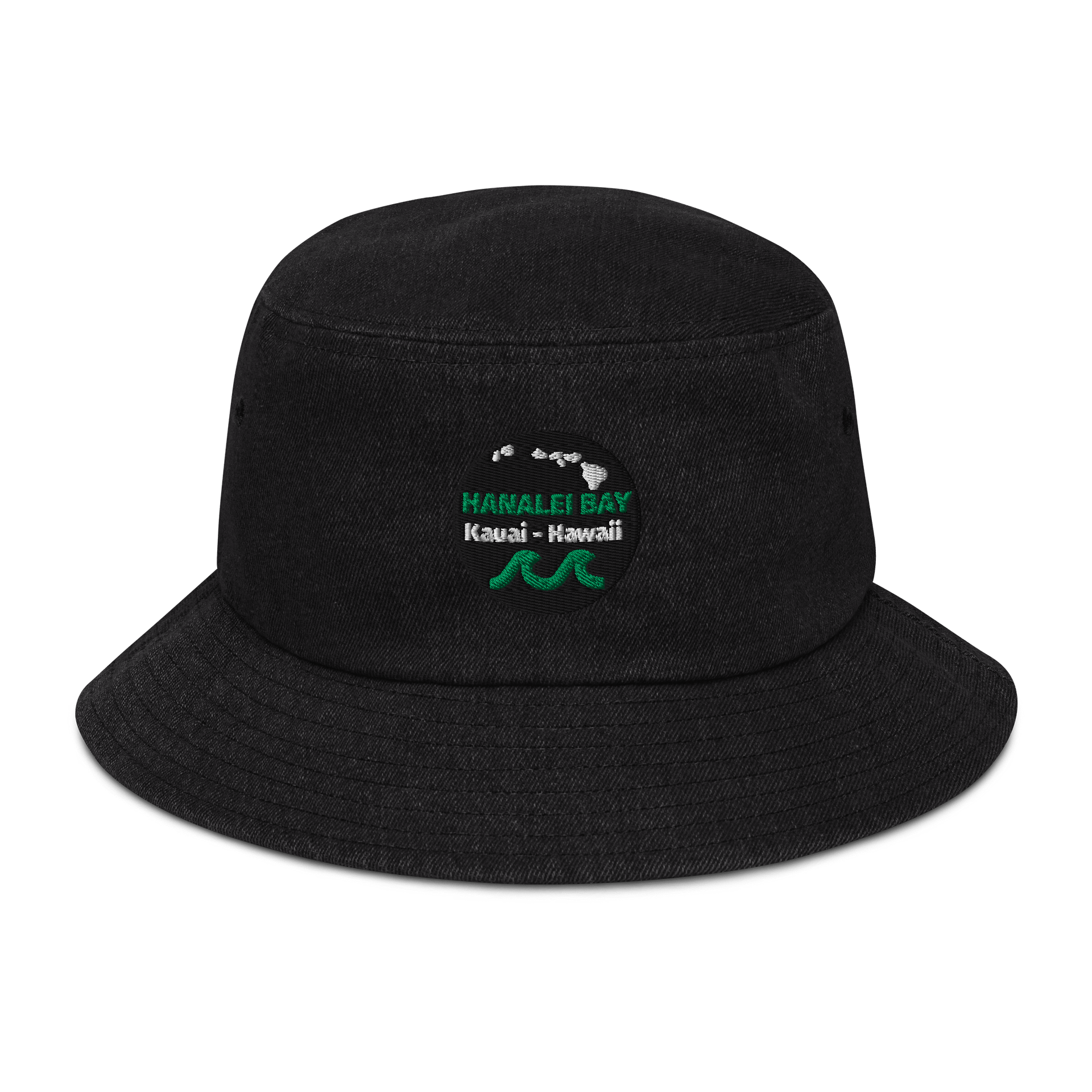 Hanalei Bay Kauai - Green Logo - Capstone Denim Bucket Hat product image (1)