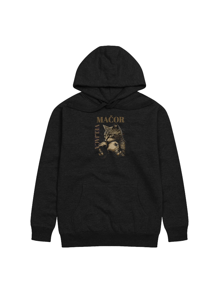 Mačor Veljača Boxing Cat Premium Hoodie product image (1)