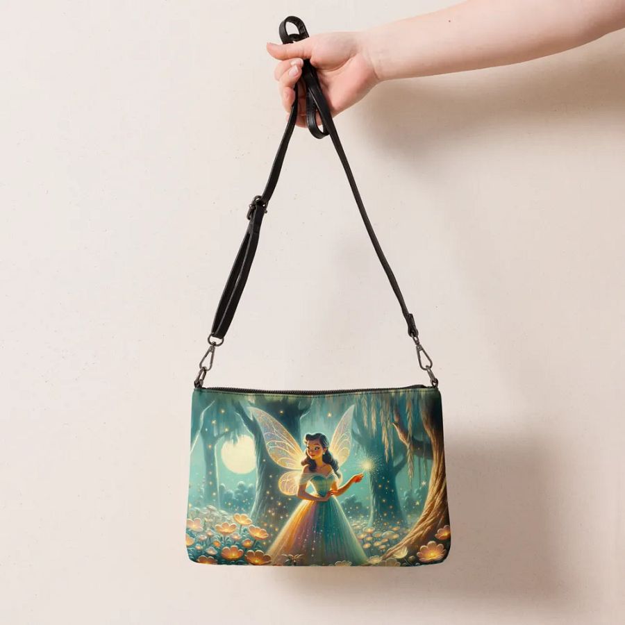 Teal Forest Fairy All-Over Print Crossbody Bag product image (7)