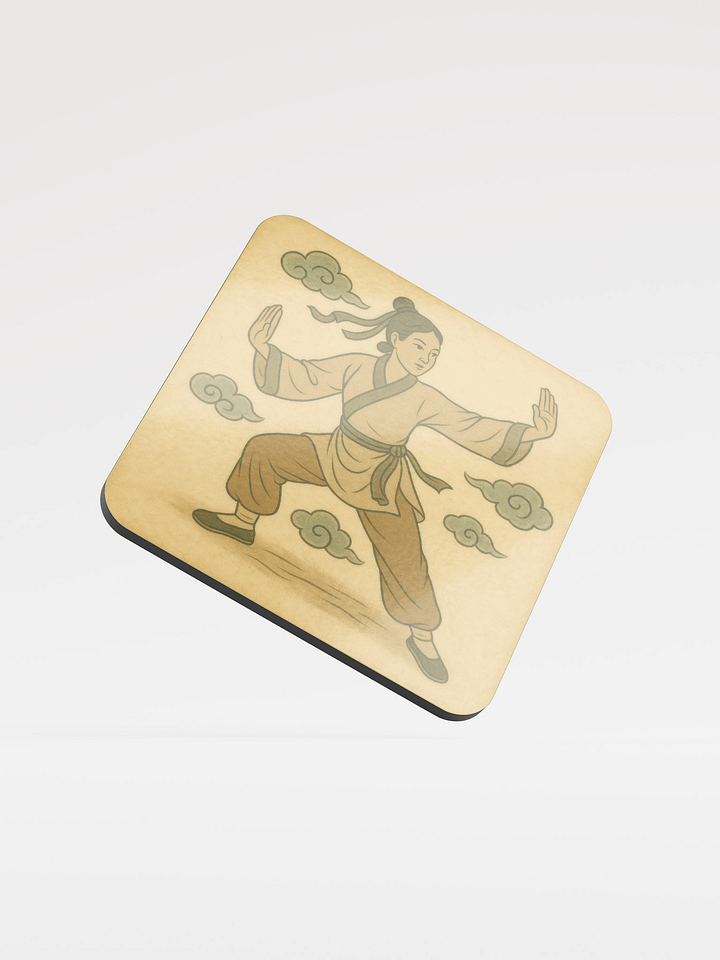 Bagua Daoist Woman Cork Coaster product image (1)