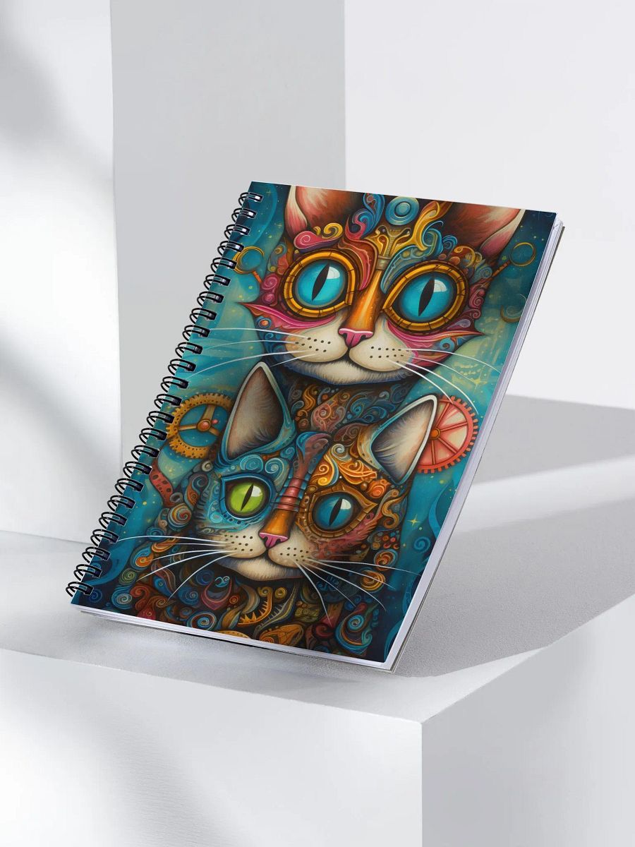 Whimsical Steampunk Cats Spiral Notebook product image (3)