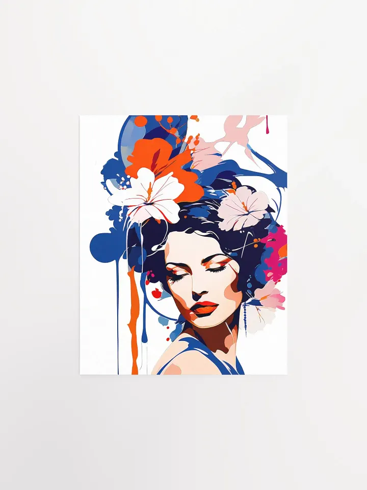 Abstract Woman v5 - Vintage Style Poster - Girly - Small and Standard Sizes - 8x10-11x14-12x16-16x20 Inches product image (1)