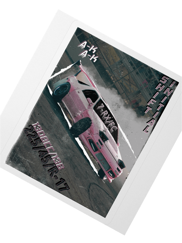 Initial Shift, FC/RX-7 Drift Cut-out | Kiss-cut Sticker product image (2)