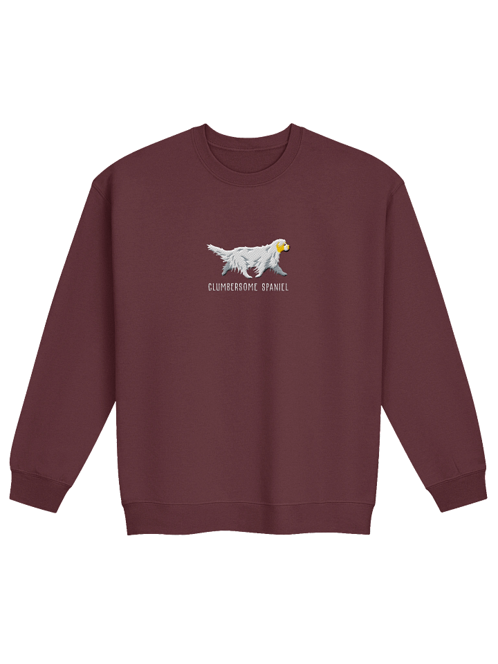 Clumbersome Spaniel Sweatshirt (Embroidered) of a Clumber Spaniel(Lemon & White) product image (5)