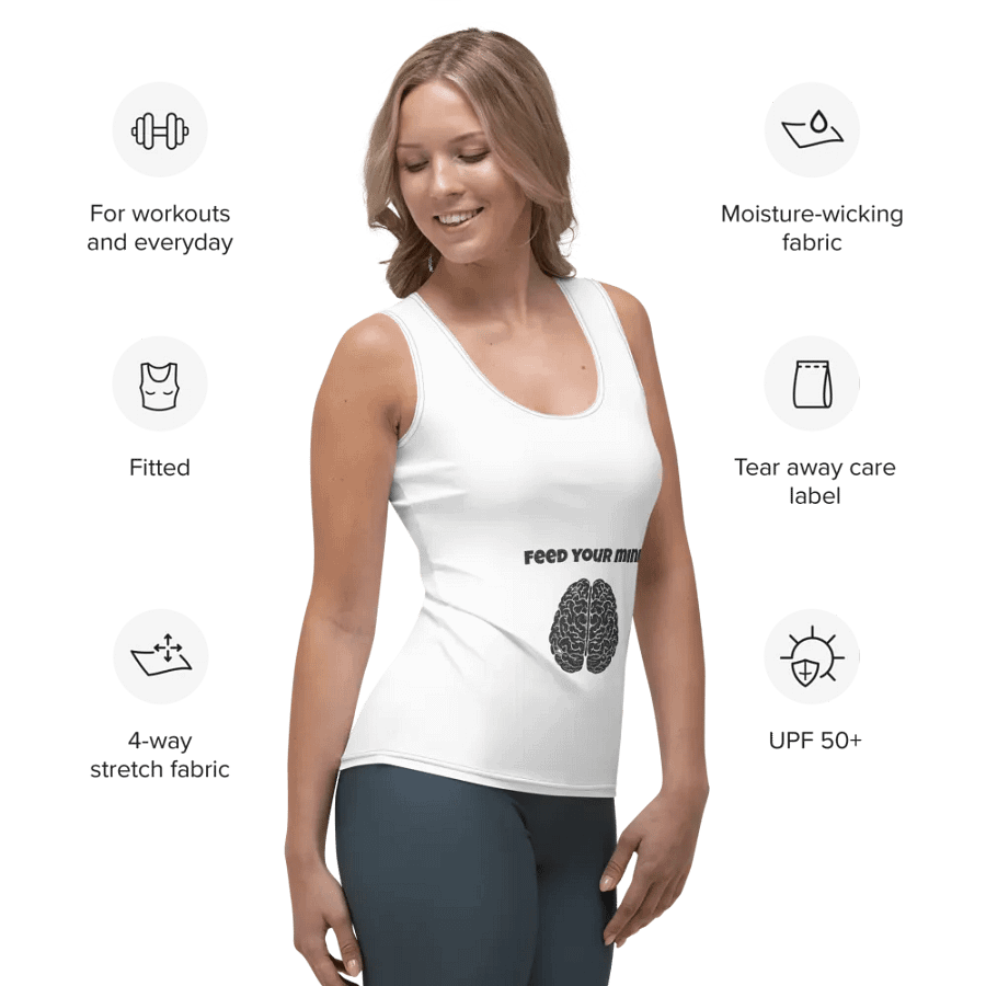 All-Over Print Women's Tank Top - Feed Your Mind product image (7)