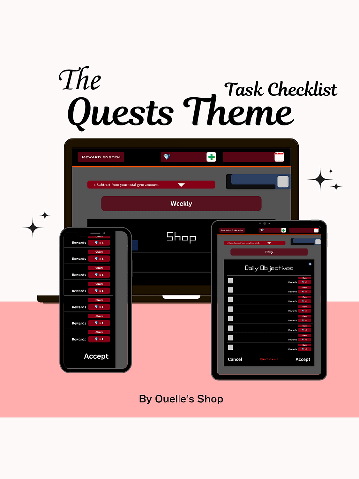 Quests - Game themed Task Checklist product image (1)