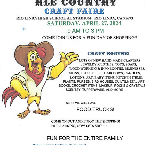 We'd love to see you TODAY at the 3rd Annual Rio Linda Elverta Country Craft Faire! Enjoy the allure of local artisans and cr...