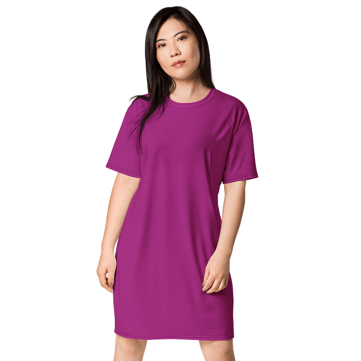 Oversized T-Shirt Dress - Rich Red Violet, Sizes 2XS-6XL product image (1)