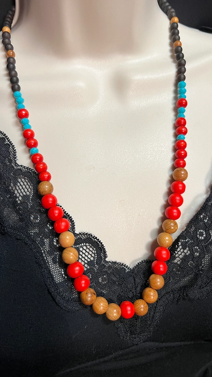 Necklace - Ebony and Sandalwood Beads product image (1)