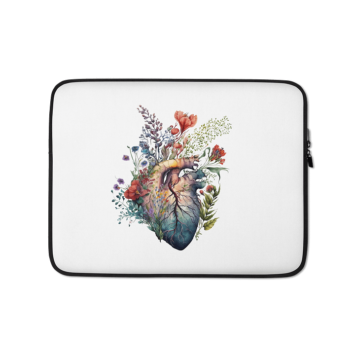 Floral Anatomy Heart Laptop Sleeve product image (1)
