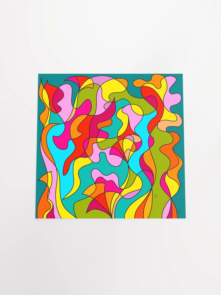 Vibrant Interlocking Shapes Poster - Abstract Square No. 6 product image (4)