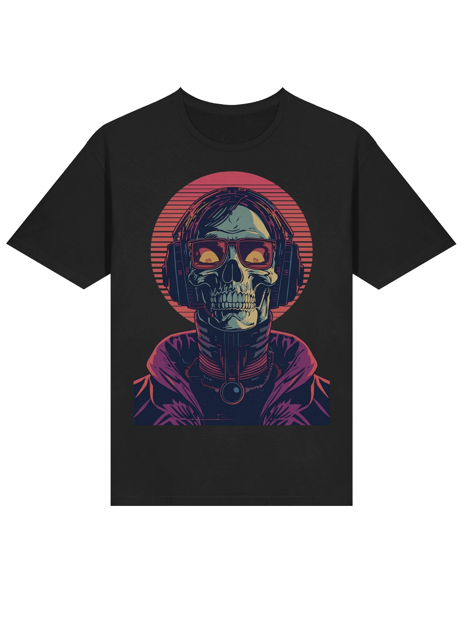 Neon DJ Skull T-Shirt product image (4)