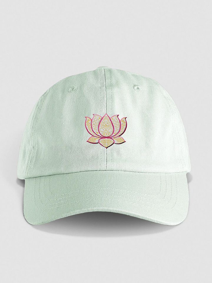 Golden Lotus Embroidered Dad Hat product image (1)