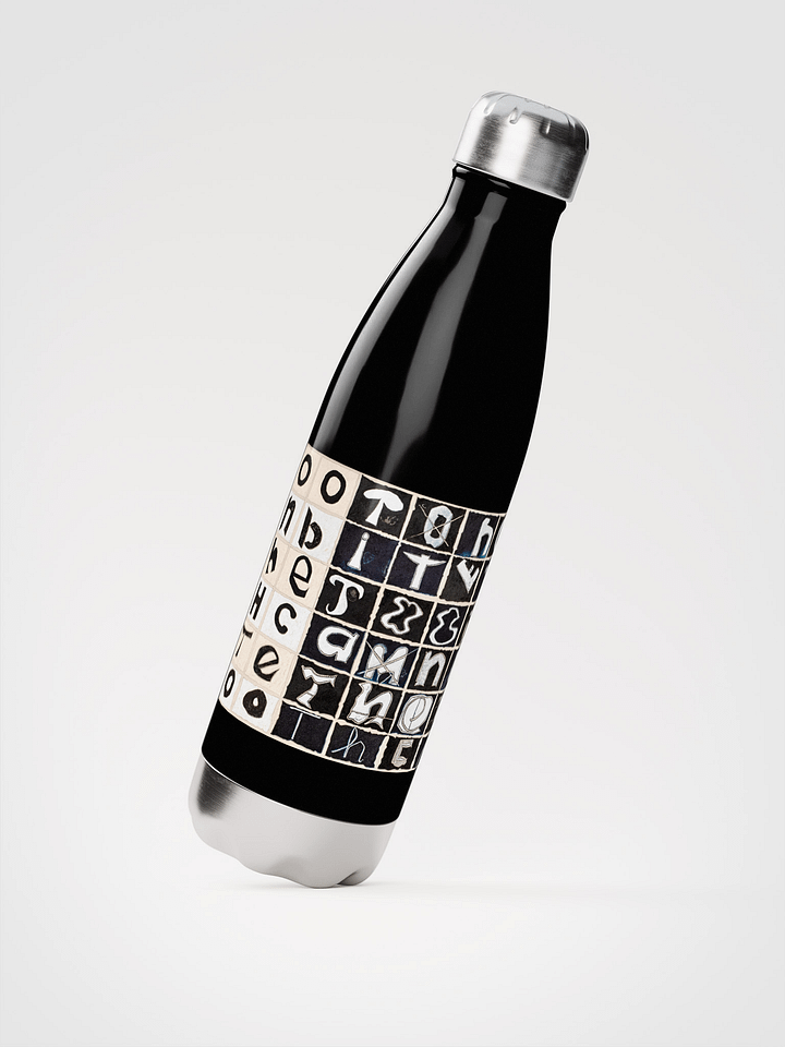 The Tooth Can Bite Stainless Steel Water Bottle (black) product image (2)
