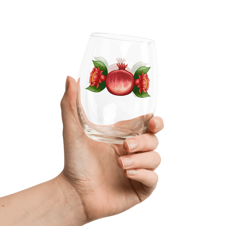 Triple Poms Stemless Wine Glass product image (7)