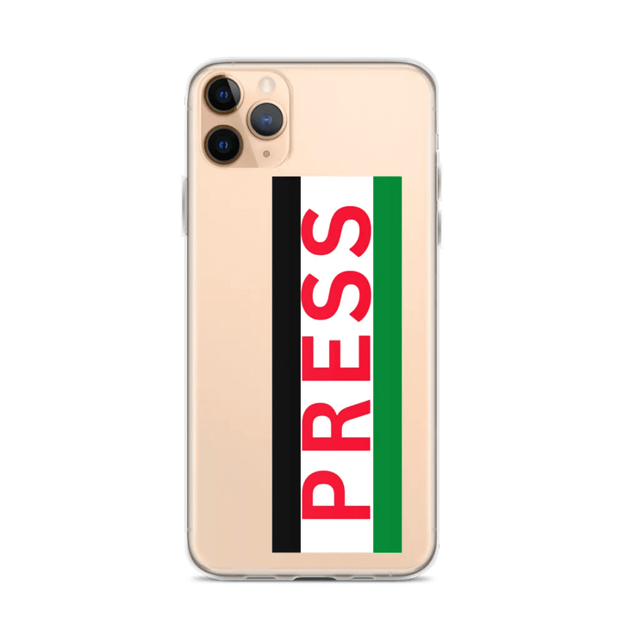 Press Palestine Resistance Flag Clear iPhone Case product image (1)