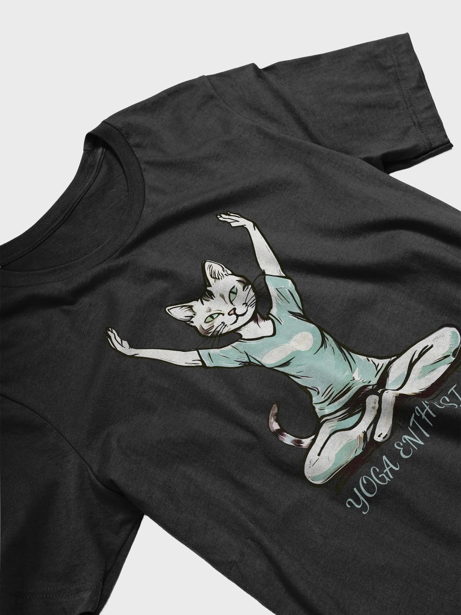 Funny Yoga Cat T-Shirt for Yoga Enthusiasts - Cute Yoga Pose Cat Shirt - Perfect Gift for Cat Lovers and Yoga Fans product image (4)