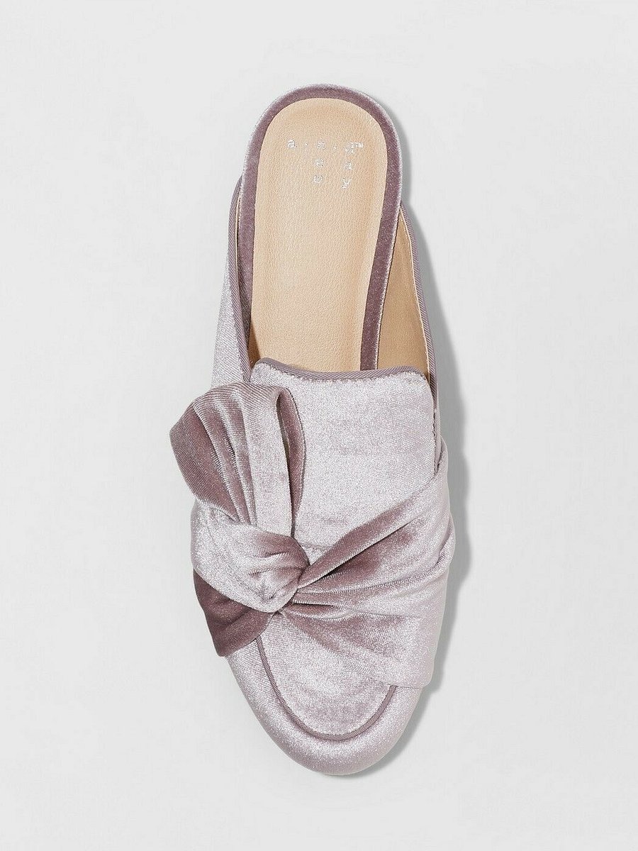Women's Holland Knotted Velvet Mules - A New Day Lavender product image (1)
