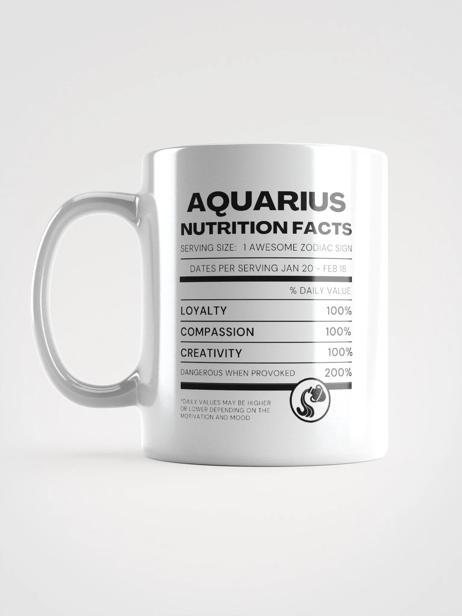 Aquarius Nutrition Facts Mug product image (7)