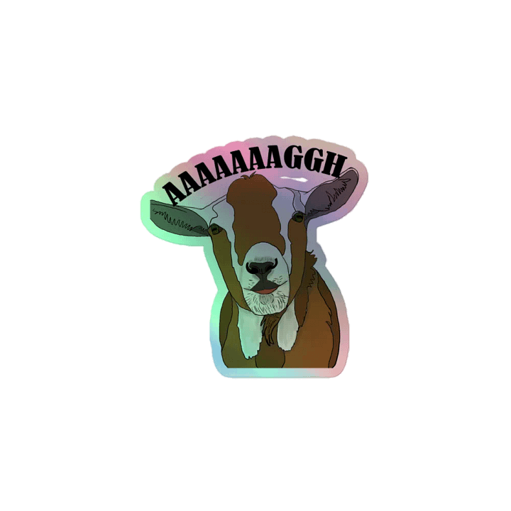 Screaming goat holo sticker product image (1)