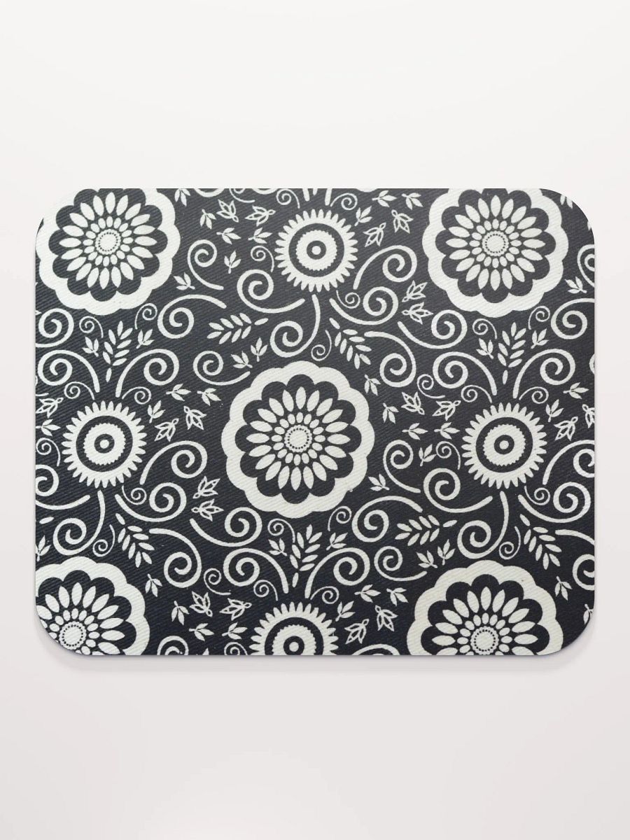 Monochrome Floral Mouse Pad product image (2)