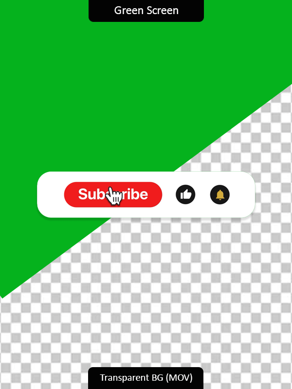 Modern YouTube subscribe Button Dark Mode and Light Mode | Greeen Screen & MOV product image (2)
