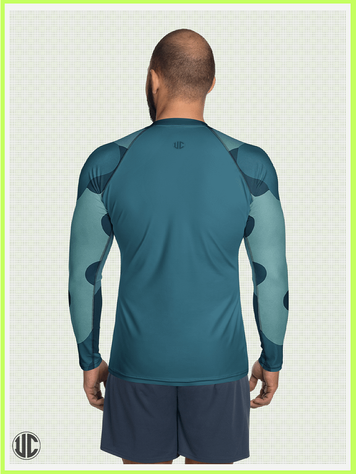 Zahra’s Ocean Wave Camo – Men’s Rash Guard product image (2)