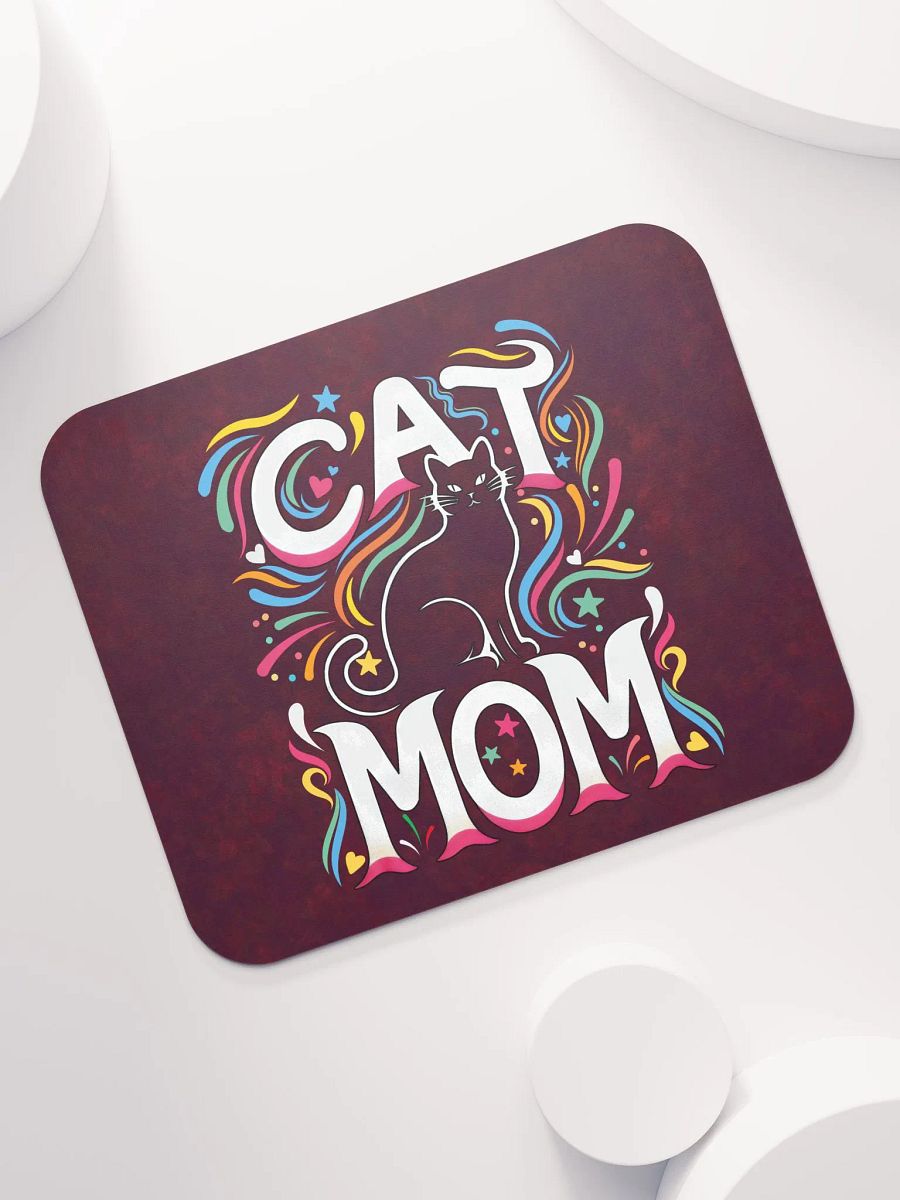 Cat Mom Vibes Mouse Pad product image (1)