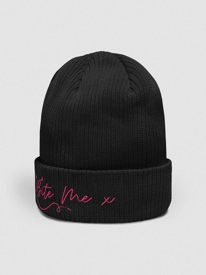 'Bite Me x' Devil Organic Ribbed Beanie product image (2)