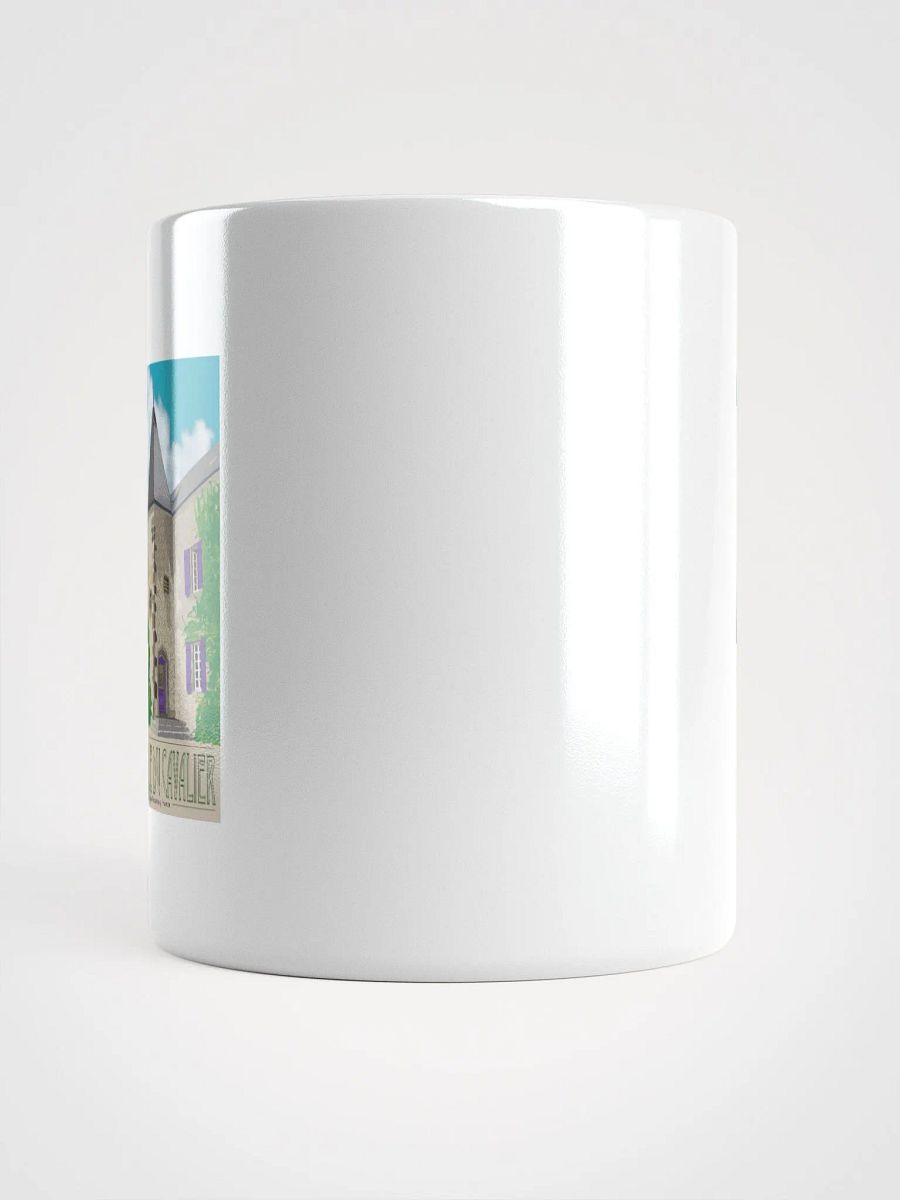 White Glossy Mug with Château illustration product image (5)