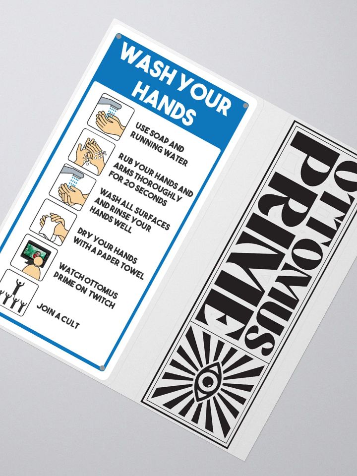 Hand Wash Instructions Sticker product image (2)