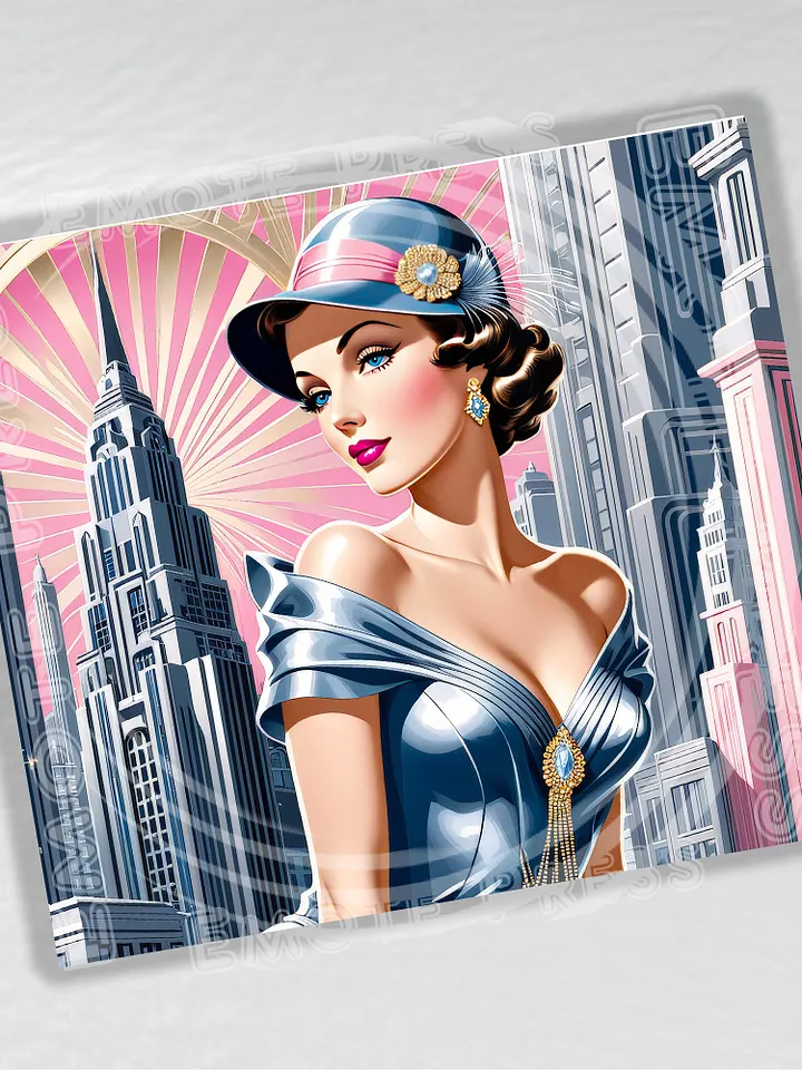 Art Deco Flapper Girl 20 oz Stainless Steel Tumbler - v1 product image (2)