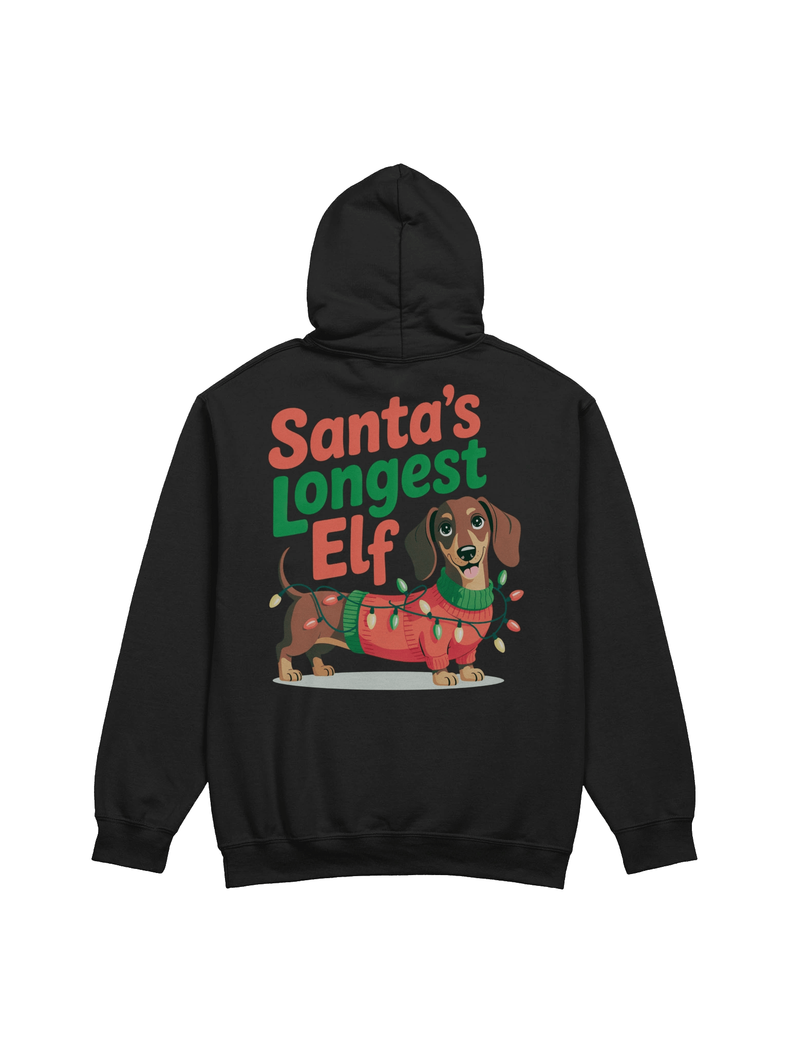 Santa’s Longest Elf Dachshund Christmas Hoodie product image (2)