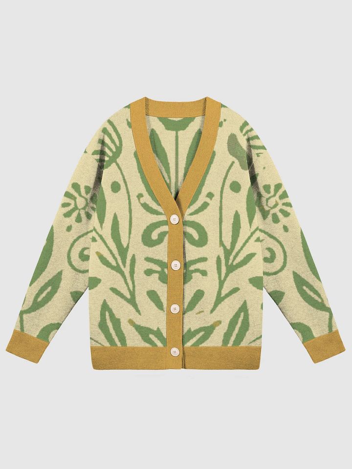Symmetrical Floral Fusion Knit Cardigan product image (6)