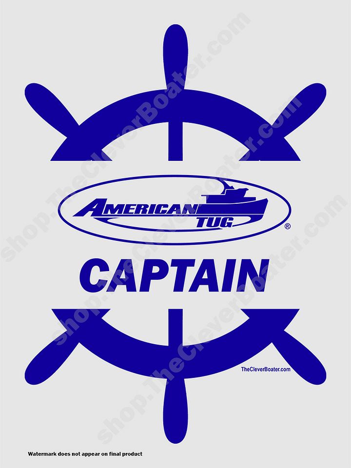 American Tug Captain - T-Shirt - Light Shirt w/Blue Logo product image (2)