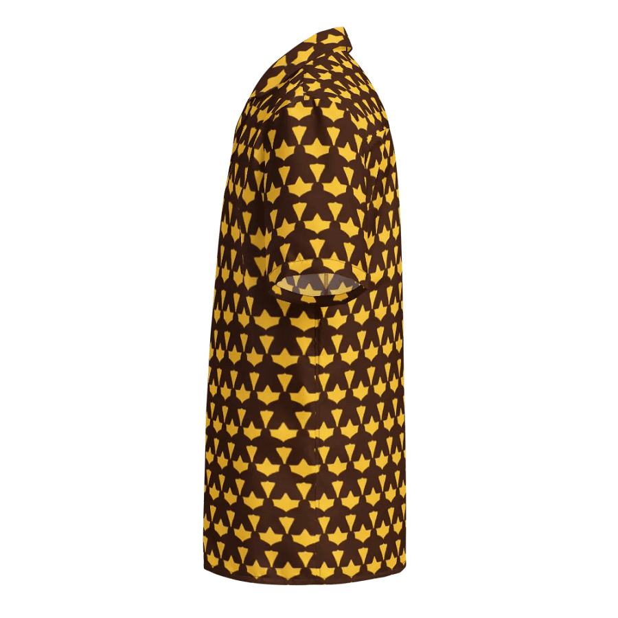 Meeple Hawaiian Shirt (Brown & Gold) product image (4)
