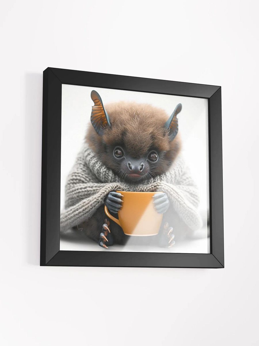 Coffee Lover Cute Baby Bat Wall Art product image (4)