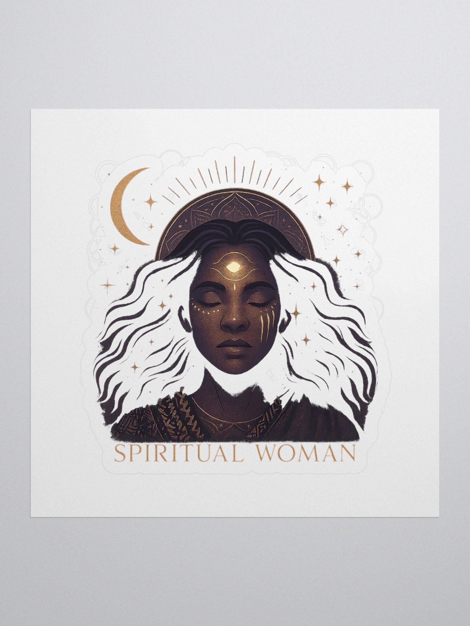 Spiritual Woman Halo Kiss Cut Stickers product image (1)