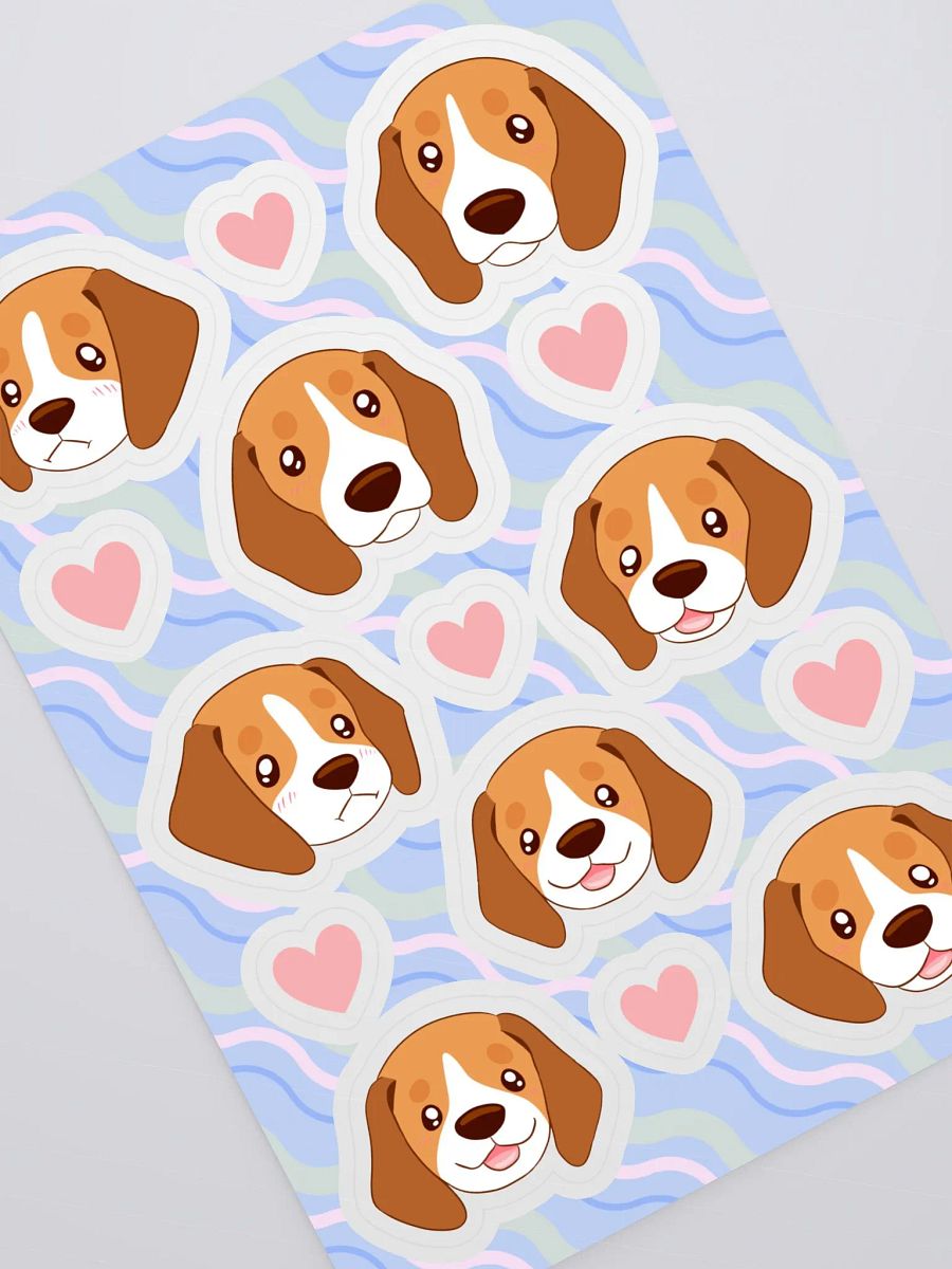 Beagle Puppy Faces Sticker Sheet product image (3)