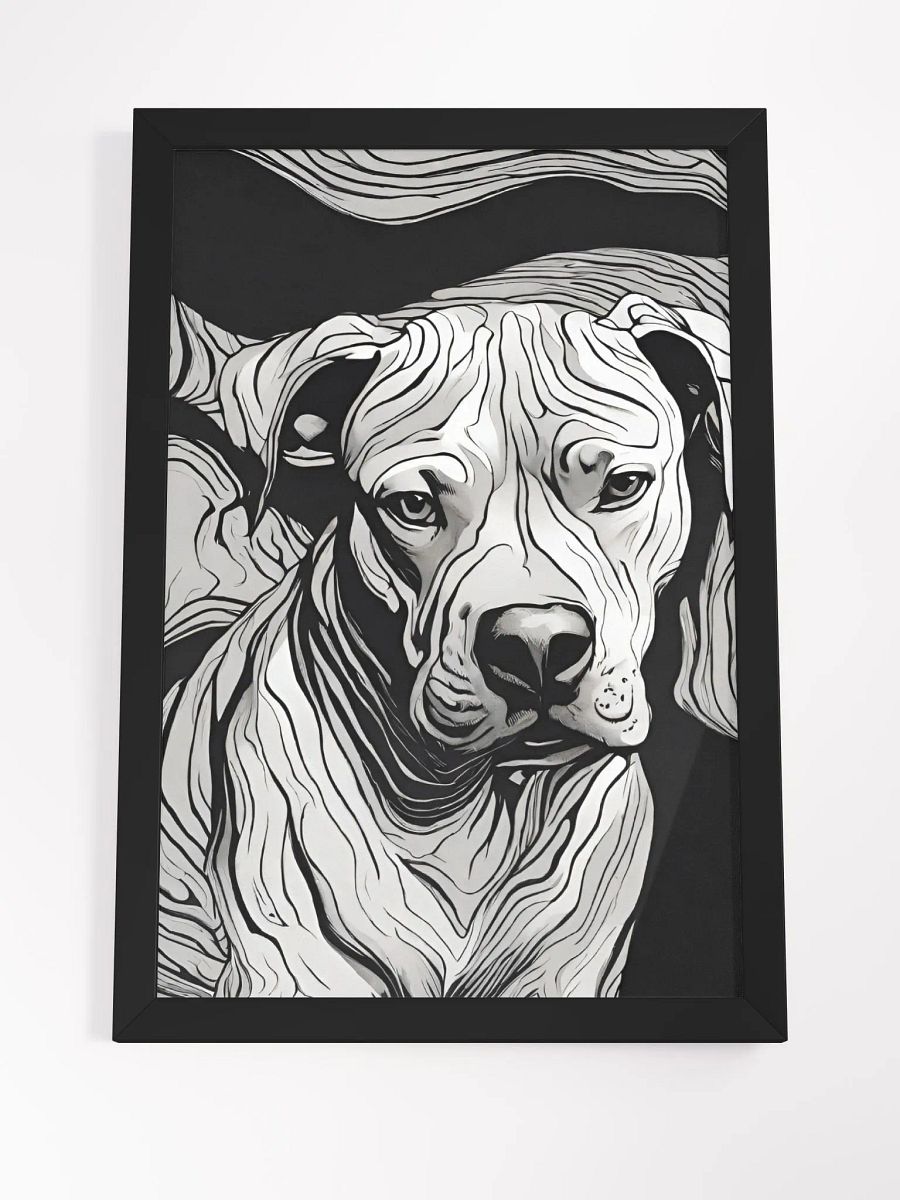 Show off your furry lovebug with a framed poster that captures the true essence of your Pit Bull product image (4)