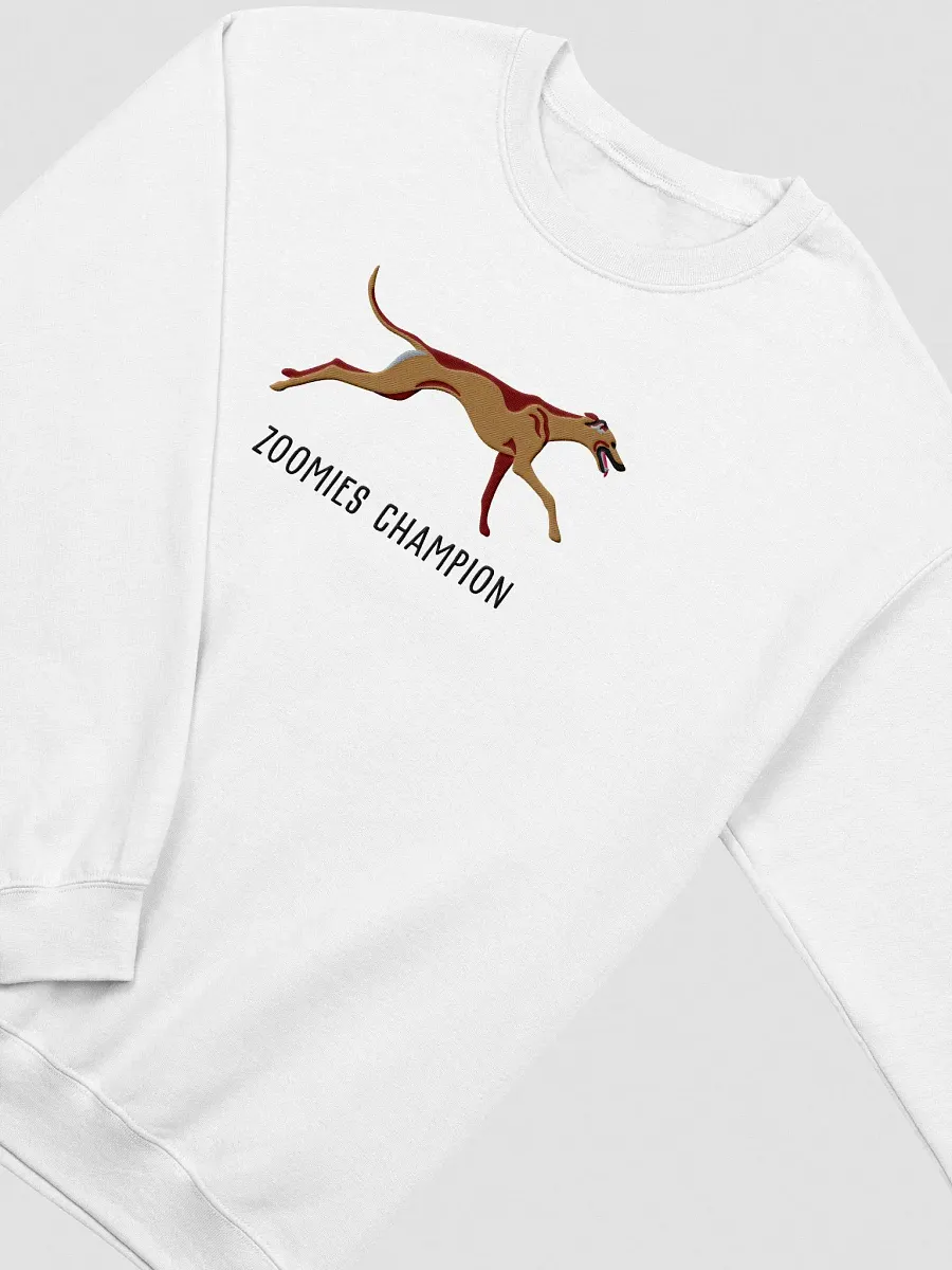 Zoomies Champion Sweatshirt (Embroidered) of a Greyhound(Tan) product image (6)